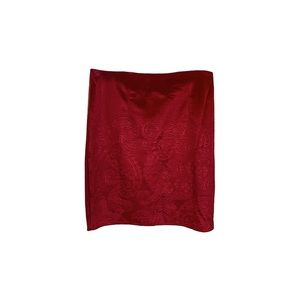 Red/Burgundy Boho Pencil Skirt